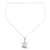 Anhänger-Halskette aus Sterlingsilber, 'Harmonische Schildkröte'. - Sterling Silber Schildkrötenanhänger-Halskette aus Indien