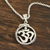 Sterling silver pendant necklace, 'Dragon Om' - Sterling Silver Dragon Om Pendant Necklace from India (image 2b) thumbail