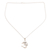 Halskette mit Anhänger aus Sterlingsilber - Glänzende Om-Anhänger-Halskette aus Sterlingsilber aus Indien