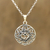 Sterling silver pendant necklace, 'Eternal Peace' - Om Motif Sterling Silver Pendant Necklace from India thumbail