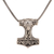 Sterling silver pendant necklace, 'Thor Bull' - Bull-Themed Sterling Silver Thor's Hammer Necklace (image 2a) thumbail