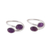 Amethyst toe rings, 'Dainty Ovals' (pair) - Oval Amethyst Toe Rings from India (Pair) (image 2a) thumbail
