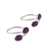 Amethyst toe rings, 'Dainty Ovals' (pair) - Oval Amethyst Toe Rings from India (Pair) (image 2c) thumbail