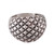 Sterling silver domed ring, 'Blissful Pattern' - Rhombus Pattern Sterling Silver Domed Ring from India