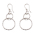 Sterling silver dangle earrings, 'Twisted Loop' - Sterling Silver Looped Dangle Earrings from India thumbail