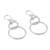 Sterling silver dangle earrings, 'Twisted Loop' - Sterling Silver Looped Dangle Earrings from India (image 2c) thumbail