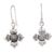Sterling silver dangle earrings, 'Floral Eternity' - Floral Sterling Silver Dangle Earrings from Indai