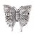 Sterling silver brooch pin, 'Inspiring Butterfly' - Sterling Silver Butterfly Brooch Crafted in India (image 2a) thumbail