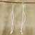 Pendientes colgantes de plata de ley - Pendientes colgantes ondulados de plata esterlina de la India