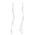 Sterling silver dangle earrings, 'Contemporary Elegance' - Wavy Sterling Silver Dangle Earrings from India