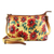 Hand-painted leather sling, 'Floral Romance' - Red and Yellow Floral Motif Leather Sling from India (image 2a) thumbail