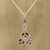 Amethyst and garnet pendant necklace, 'Leafy Dazzle' - Amethyst and Garnet Pendant Necklace from India