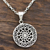 Sterling silver pendant necklace, 'Celtic Chakra' - Celtic Pattern Sterling Silver Pendant Necklace from India (image 2b) thumbail