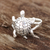 Sterling silver cocktail ring, 'Fascinating Turtle' - Sterling Silver Turtle Cocktail Ring from india (image 2) thumbail