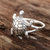 Sterling silver cocktail ring, 'Fascinating Turtle' - Sterling Silver Turtle Cocktail Ring from india (image 2b) thumbail