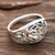 Sterling silver band ring, 'Spiritual Fusion' - Sterling Silver Om Pattern Band Ring from India (image 2b) thumbail