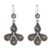 Sterling silver dangle earrings, 'Teardrop Composition' - Teardrop Motif Sterling Silver Dangle Earrings from India