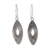 Sterling silver dangle earrings, 'Marquise Elegance' - Marquise Shape Sterling Silver Dangle Earrings from India thumbail