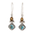 Citrine dangle earrings, 'Sunny Delight' - Citrine and Composite Turquoise Dangle Earrings from India