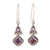 Amethyst dangle earrings, 'Teardrop Delight' - Amethyst and Composite Turquoise Dangle Earrings from India (image 2a) thumbail