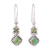 Peridot dangle earrings, 'Beautiful Delight' - Peridot and Composite Turquoise Dangle Earrings from India
