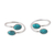 Composite turquoise toe rings, 'Dainty Ovals' - Oval Composite Turquoise Toe Rings from india thumbail