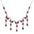Garnet waterfall necklace, 'Luxurious Luster' - Natural Garnet Waterfall Necklace from India (image 2d) thumbail