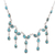 Composite turquoise waterfall necklace, 'Luxurious Luster' - Composite Turquoise Waterfall Necklace from India (image 2d) thumbail