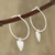 Sterling silver dangle earrings, 'Arrowhead Dance' - Modern Sterling Silver Dangle Earrings from India