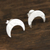 Knopfohrringe aus Sterlingsilber, 'Schöne Halbmonde', 'Schöne Halbmonde - Halbmondförmige Knopfohrringe aus Sterlingsilber aus Indien