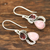 Garnet and opal dangle earrings, 'Two Teardrops' - Garnet and Opal Teardrop Dangle Earrings from India