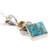 Citrine pendant necklace, 'Timeless Allure' - Composite Turquoise and Citrine Pendant Necklace from India