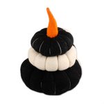 Wool felt decorative accent, 'Boo' - Halloween-Themed Wool Felt Pumpkin Decorative Accent