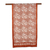 Fular de seda con estampado de bloques - Bufanda cruzada de seda abstracta color rojizo y marfil de la India