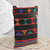 Umhängetasche aus Baumwolle - Geometrisches Baumwolltragetuch in Schwarz und Mehrfarbig aus Indien