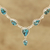 Composite turquoise Y-necklace, 'Aura of Beauty' - Composite Turquoise Y-Necklace from India thumbail
