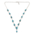 Composite turquoise Y-necklace, 'Aura of Beauty' - Composite Turquoise Y-Necklace from India (image 2a) thumbail