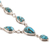 Composite turquoise Y-necklace, 'Aura of Beauty' - Composite Turquoise Y-Necklace from India (image 2d) thumbail