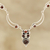 Garnet pendant necklace, 'Radiant Princess' - Natural Garnet Link Pendant Necklace from India thumbail