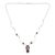 Garnet pendant necklace, 'Radiant Princess' - Natural Garnet Link Pendant Necklace from India (image 2a) thumbail