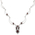 Garnet pendant necklace, 'Radiant Princess' - Natural Garnet Link Pendant Necklace from India (image 2c) thumbail