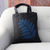Cotton shoulder bag, 'Beautiful Frond in Blue' - Frond Motif Cotton Shoulder Bag in Blue and Black from India thumbail