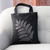 Cotton shoulder bag, 'Beautiful Frond in Ash' - Frond Motif Cotton Shoulder Bag in Ash and Black from India thumbail