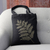 Cotton shoulder bag, 'Beautiful Frond in Sage' - Frond Motif Cotton Shoulder Bag in Sage and Black from India thumbail
