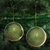 Papier mache ornaments, 'Chinar Gold' (pair) - Gold Leaf Motif Papier Mache Ornaments from India (Pair)