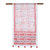 Block-printed cotton scarf, 'Stylish Charm' - Poppy and Maroon Block-Printed Cotton Wrap Scarf from India