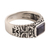 Men's single-stone ring, 'Majestic Strength' - Men's Iolite and Sterling Silver Single-Stone Ring (image 2b) thumbail