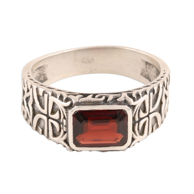 Details about   925 Sterling Silver January Garnet Birthstone Knights Templar Men Ring Size 12