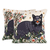 Embroidered cotton cushion covers, 'Funny Cat' (pair) - Cat-Themed Embroidered Cotton Cushion Covers (Pair)