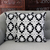 Cotton cushion covers, 'Midnight Royalty' (pair) - Two Embroidered Cotton Cushion Covers in Black and White